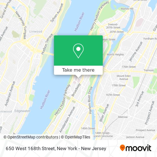 650 West 168th Street map
