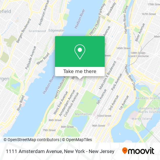 1111 Amsterdam Avenue map