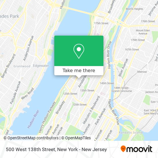 500 West 138th Street map