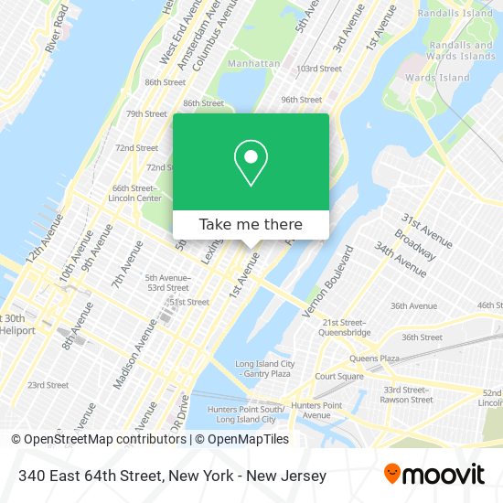 340 East 64th Street map