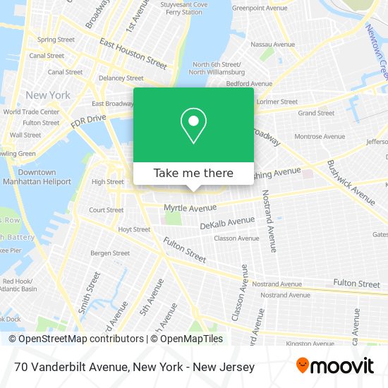 Mapa de 70 Vanderbilt Avenue