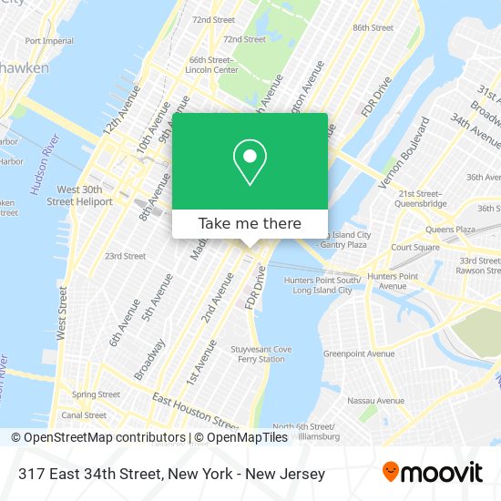 317 East 34th Street map