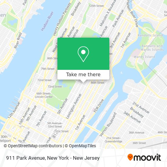 Mapa de 911 Park Avenue