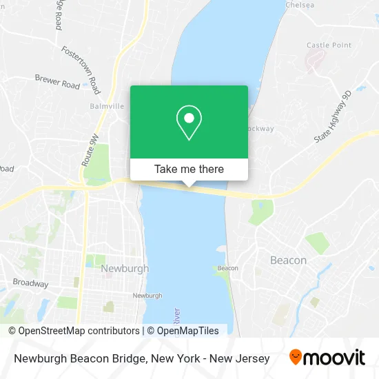 Newburgh Beacon Bridge map