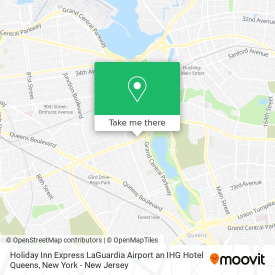 Mapa de Holiday Inn Express LaGuardia Airport an IHG Hotel Queens