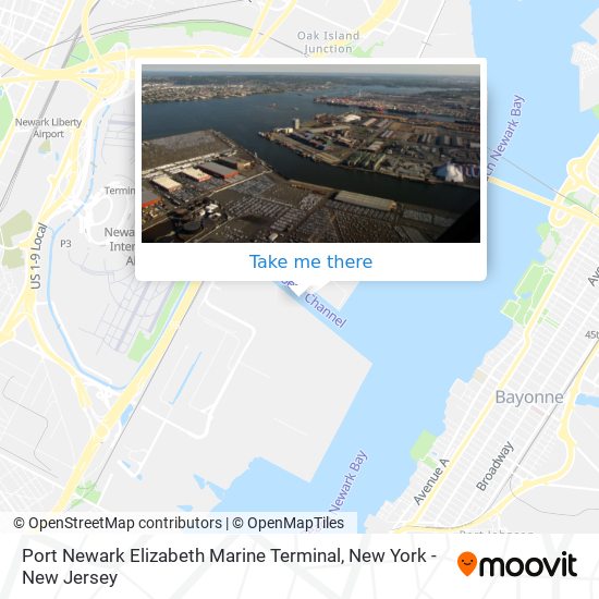 Mapa de Port Newark Elizabeth Marine Terminal