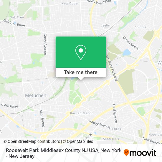 Roosevelt Park Middlesex County NJ USA map