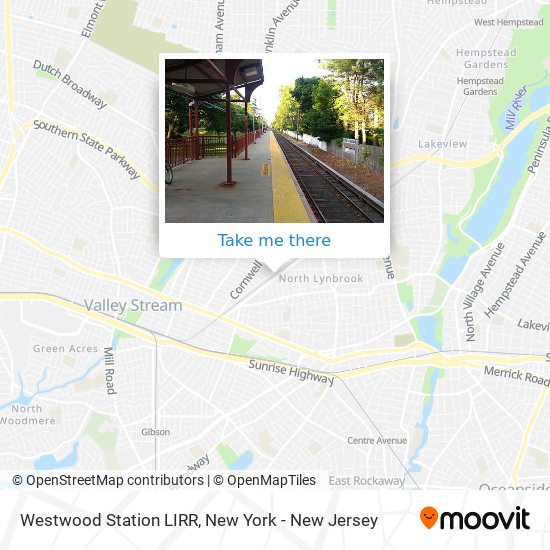 Mapa de Westwood Station LIRR