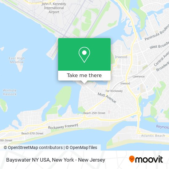 Bayswater NY USA map