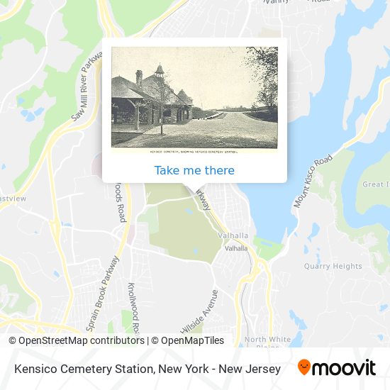 Kensico Cemetery Station map