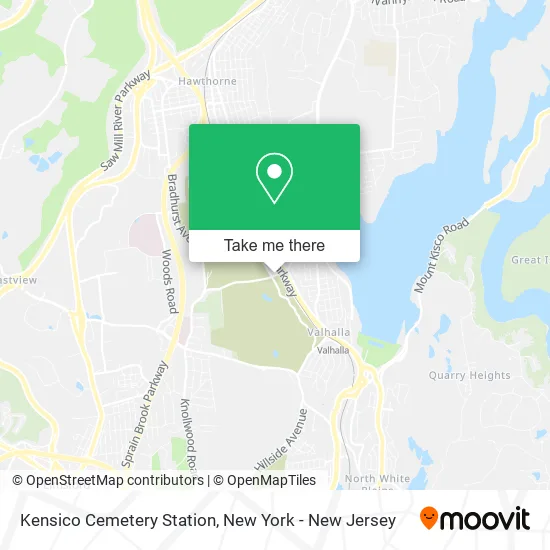 Kensico Cemetery Station map