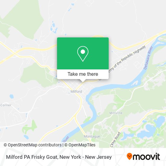 Mapa de Milford PA Frisky Goat