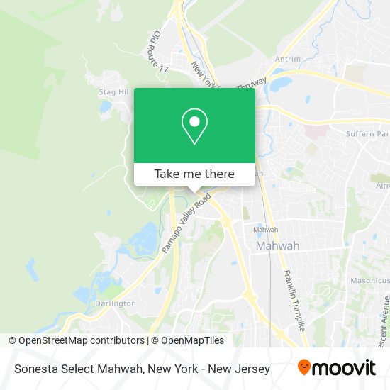 Sonesta Select Mahwah map