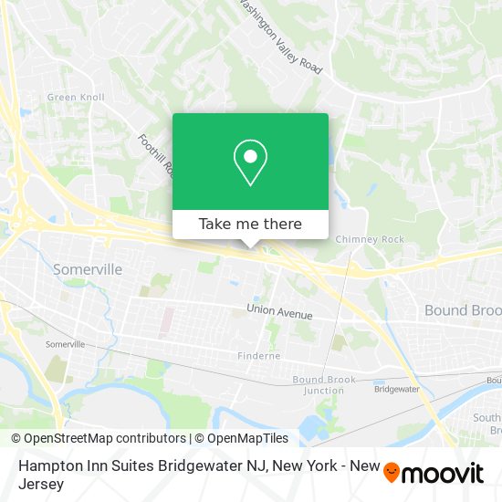 Hampton Inn Suites Bridgewater NJ map