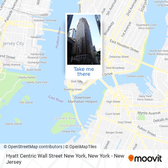 Hyatt Centric Wall Street New York map