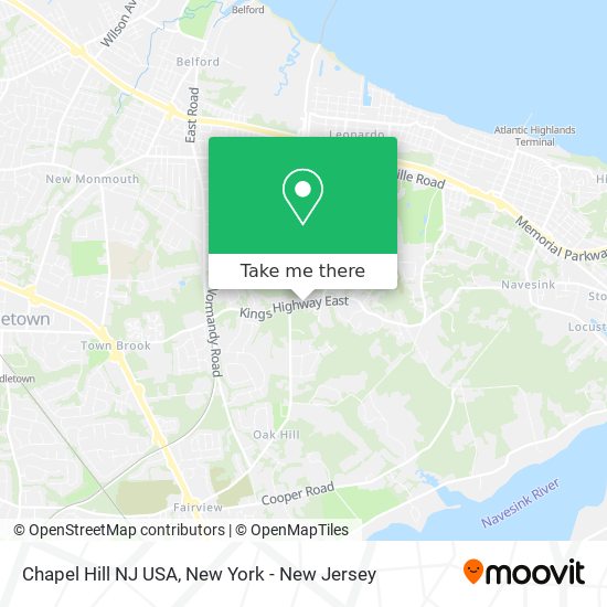 Chapel Hill NJ USA map