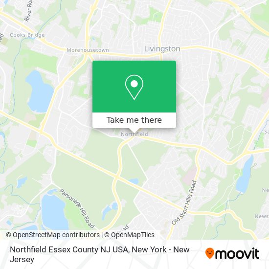 Mapa de Northfield Essex County NJ USA