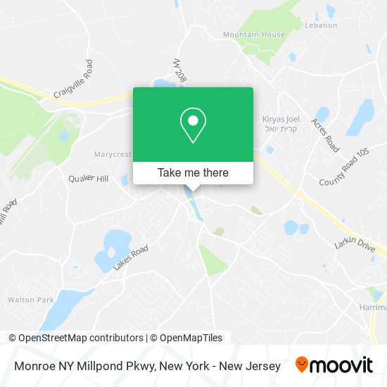 Mapa de Monroe NY Millpond Pkwy