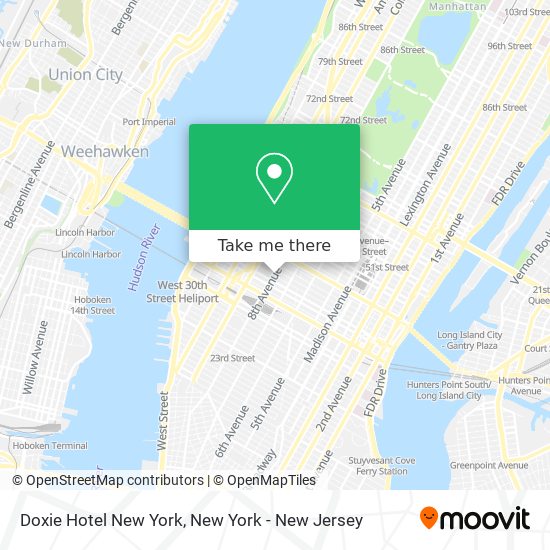 Doxie Hotel New York map