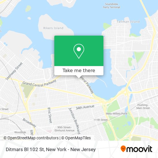Mapa de Ditmars Bl 102 St