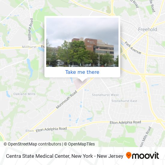 Mapa de Centra State Medical Center