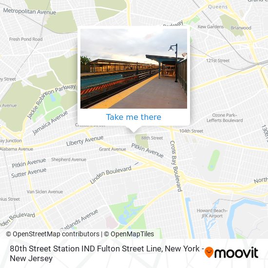 Mapa de 80th Street Station IND Fulton Street Line