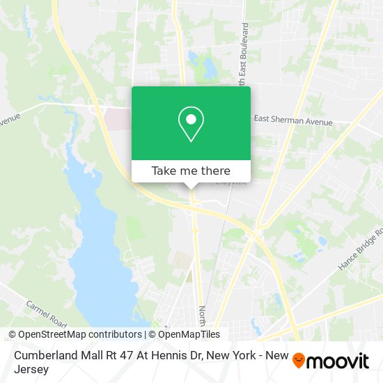 Mapa de Cumberland Mall Rt 47 At Hennis Dr