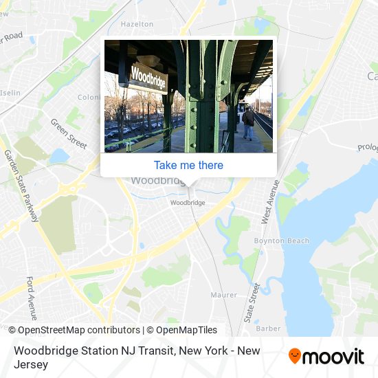 Mapa de Woodbridge Station NJ Transit