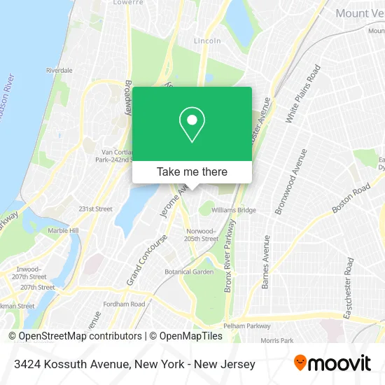 3424 Kossuth Avenue map