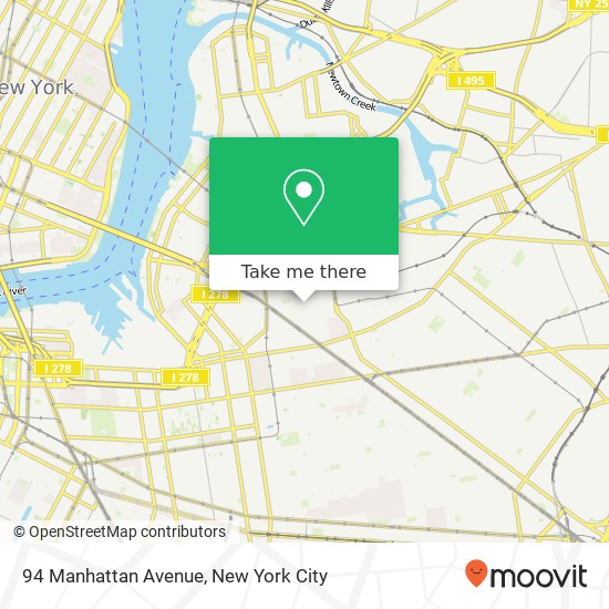 94 Manhattan Avenue map