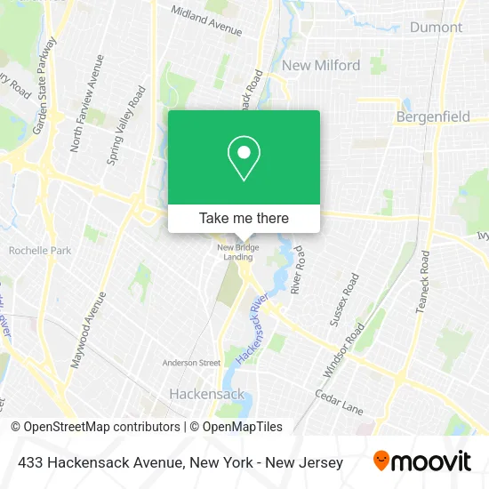 433 Hackensack Avenue map