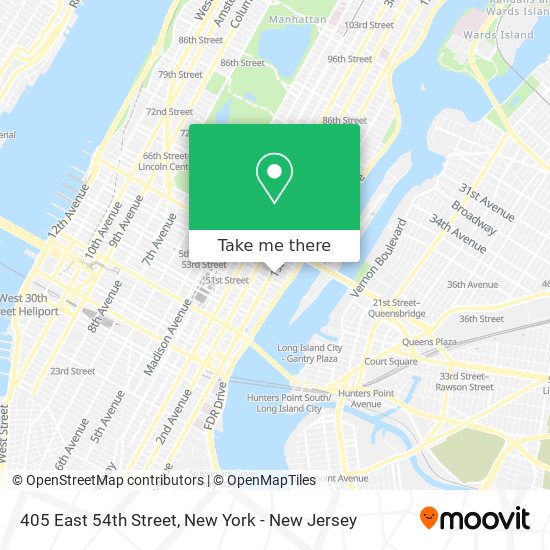 Mapa de 405 East 54th Street