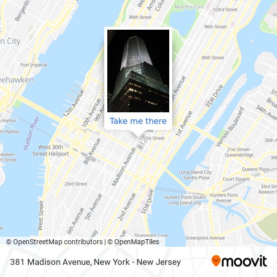 Mapa de 381 Madison Avenue