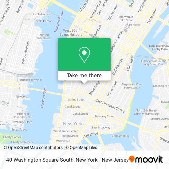 Mapa de 40 Washington Square South