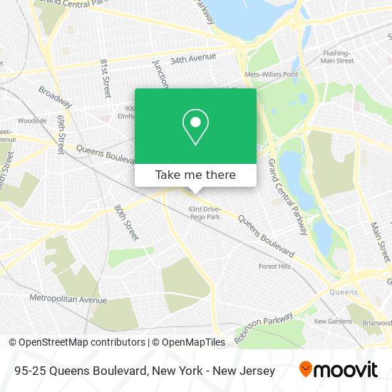 Mapa de 95-25 Queens Boulevard