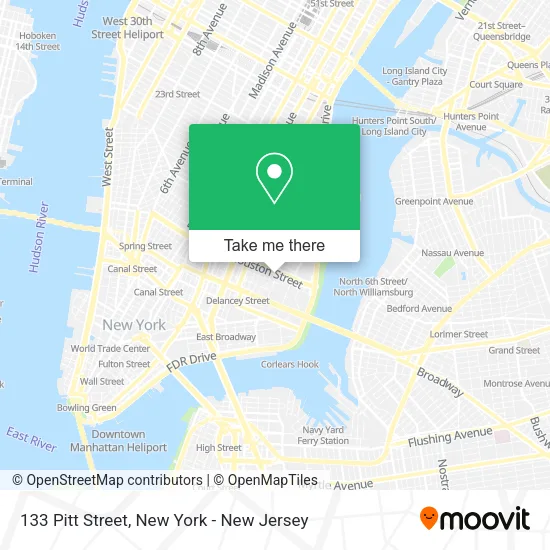 133 Pitt Street map