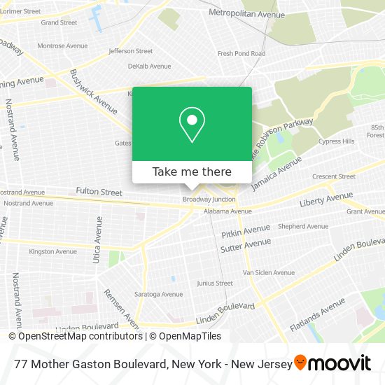 77 Mother Gaston Boulevard map