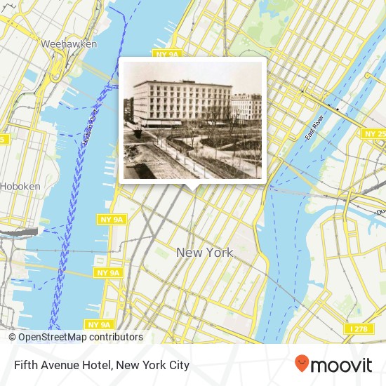 Fifth Avenue Hotel map