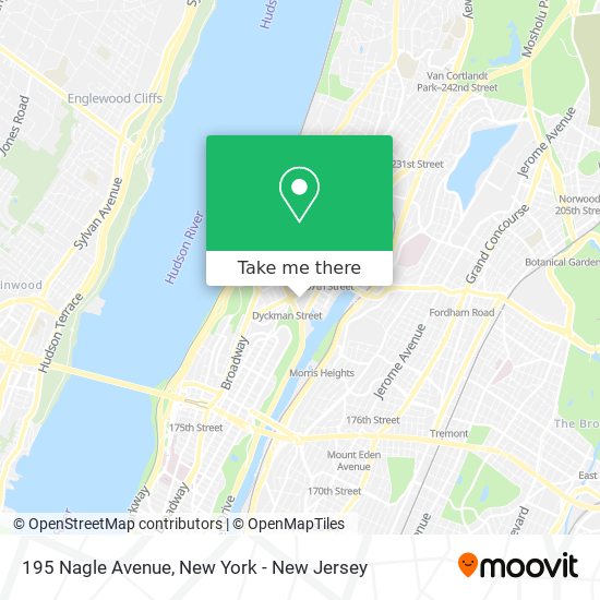 Mapa de 195 Nagle Avenue