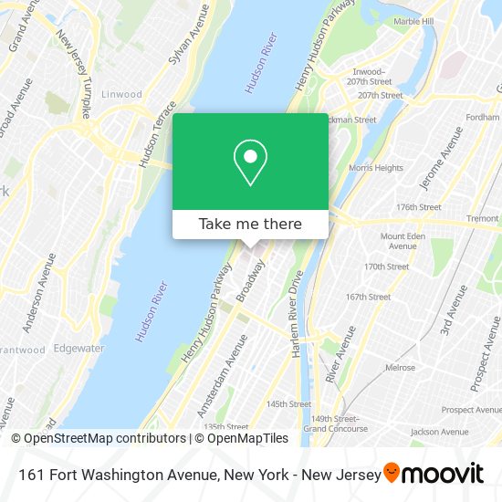 Mapa de 161 Fort Washington Avenue