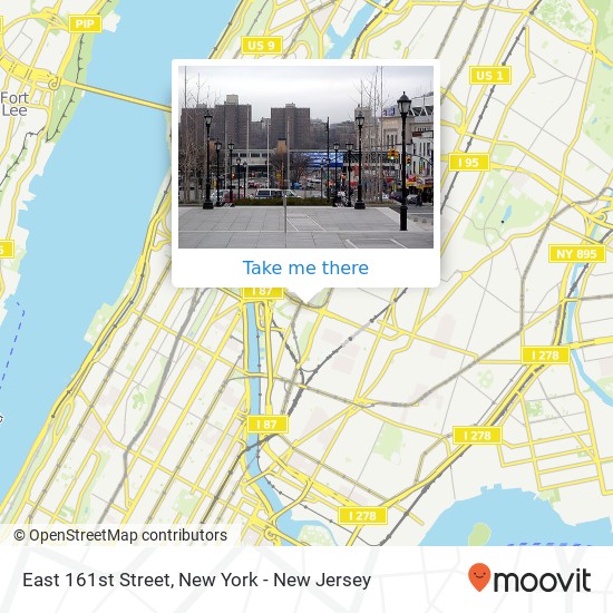 East 161st Street map