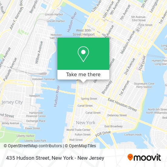 435 Hudson Street map