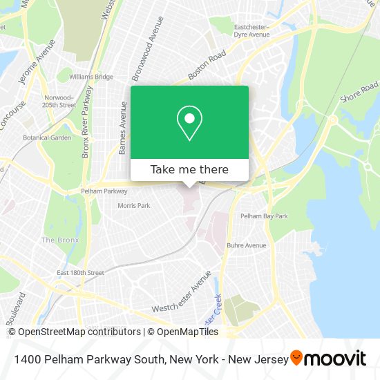 Mapa de 1400 Pelham Parkway South