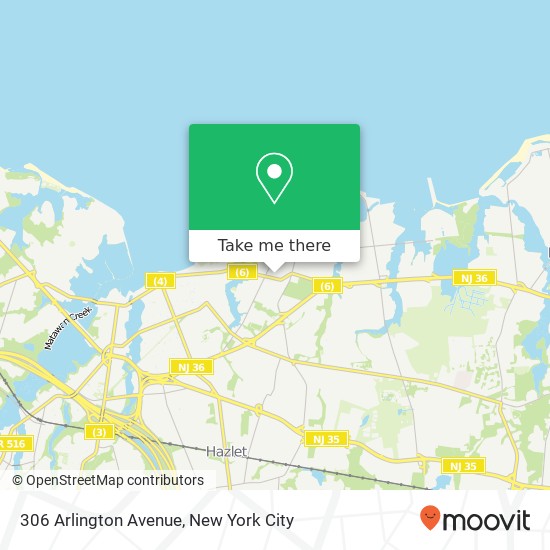Mapa de 306 Arlington Avenue