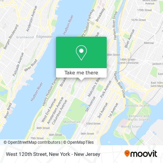 Mapa de West 120th Street