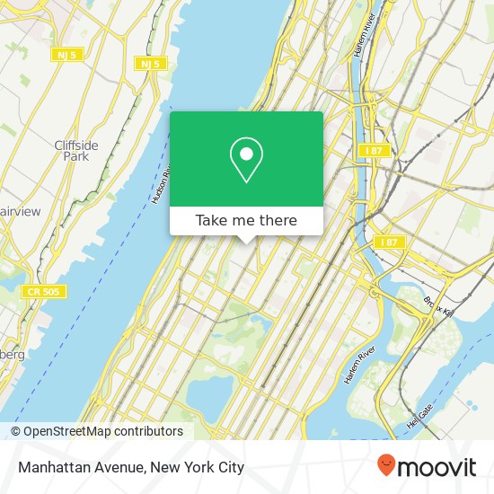 Manhattan Avenue map