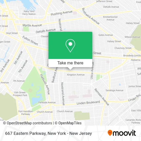 667 Eastern Parkway map