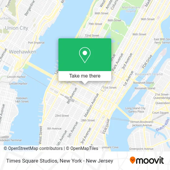 Times Square Studios map