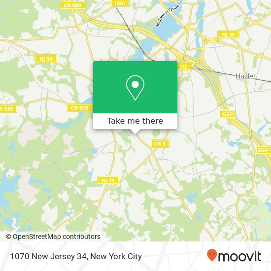 Mapa de 1070 New Jersey 34