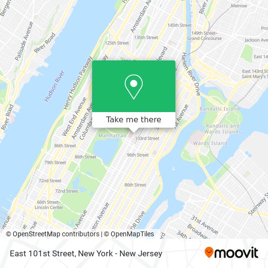 Mapa de East 101st Street
